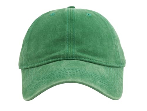 Vintage Cotton Washed Baseball Caps Medium-Large Kelly Green(washed)