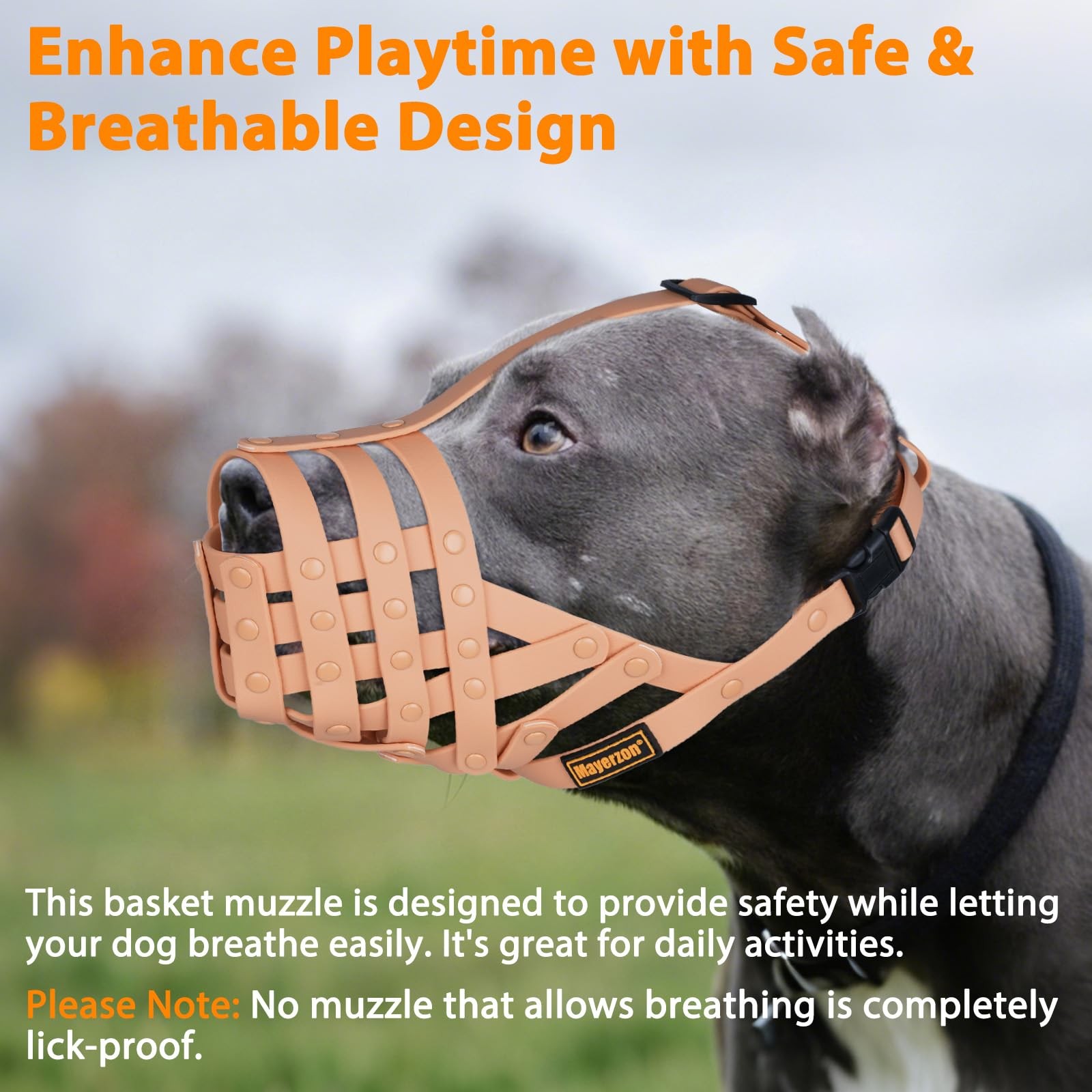 Pitbull Basket Muzzle Large Medium Prevent Biting Scavenging Allow Pant Drink