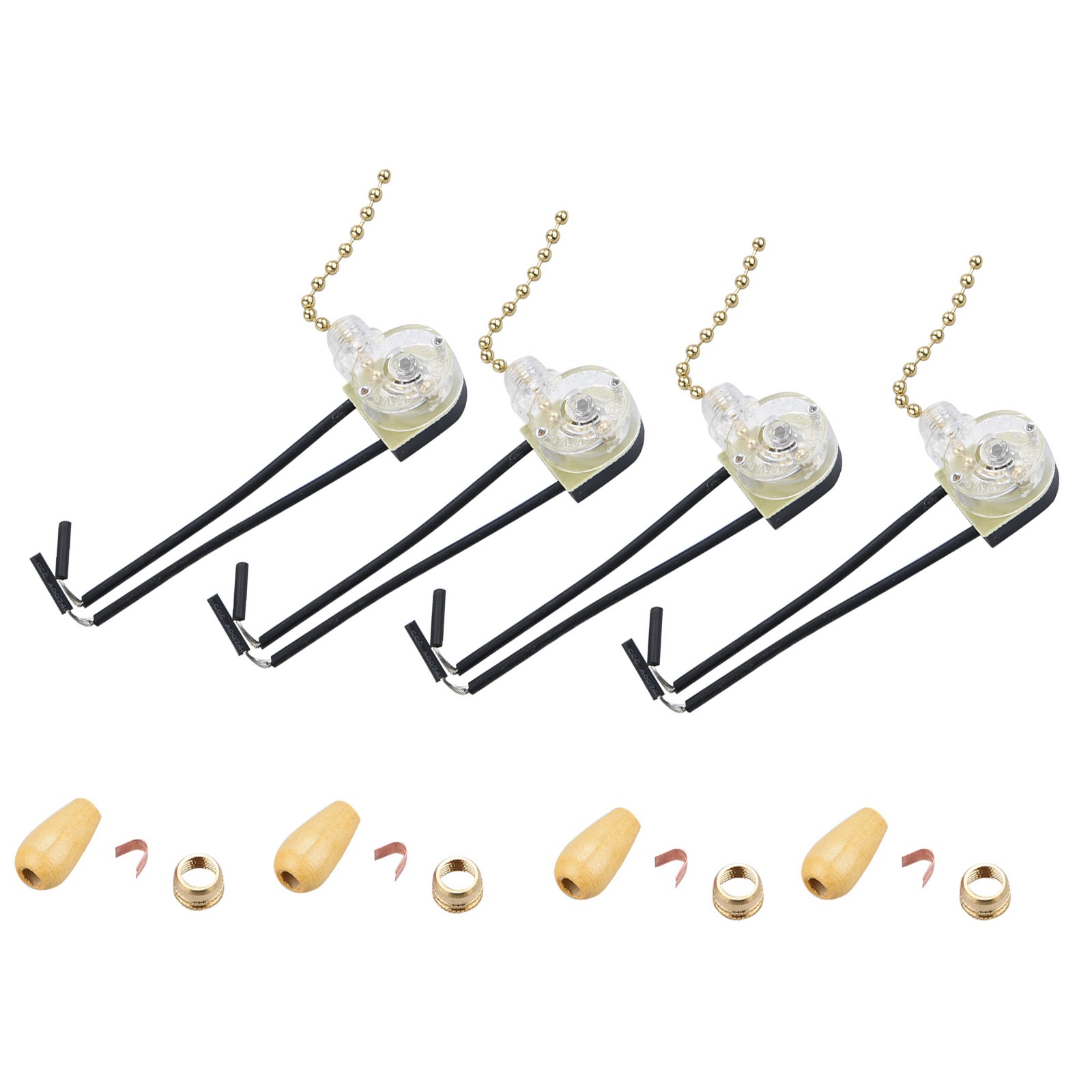 4Pack Universal Ceiling Fan Wall Light Replacement Chain Type Pull Switch