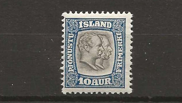 Iceland 1907 Chr. X  Official MNH (it28 )