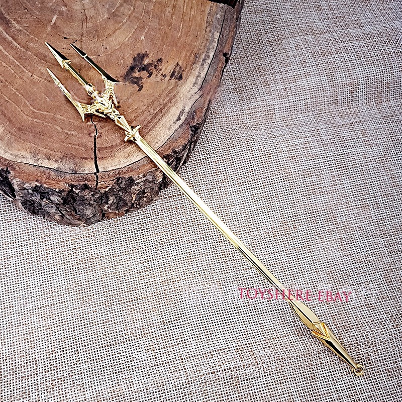 TOY 1:6 1/6  1/6 Golden color Poseidon Trident  Greek God Weapon Full METAL