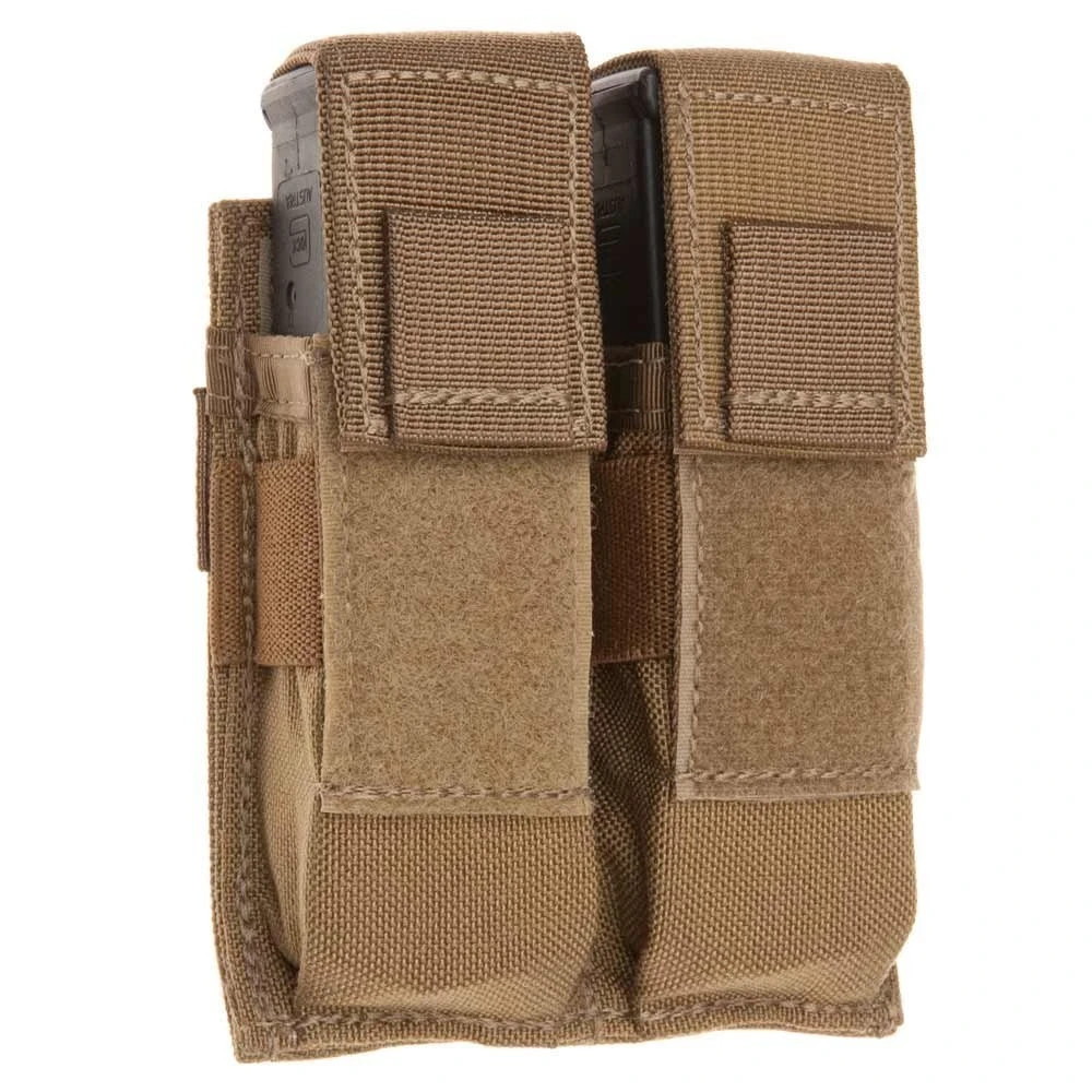 TAC SHIELD Double Universal Pistol Magazine Molle Pouch, Coyote color *NEW*