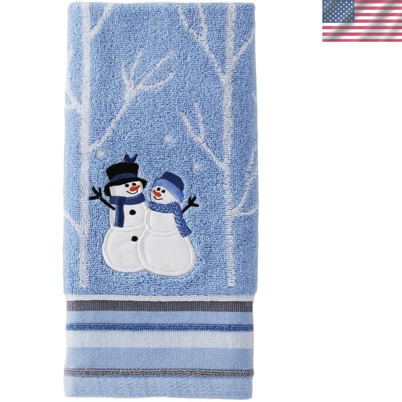 Festive Snowman Towel - 100% Cotton, Lightweight & Stylish for Seasonal Flair