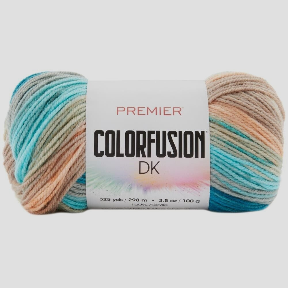 Pack Of 3 Skeins Premier Colorfusion DK Acrylic Yarn #1196-09 Maui New