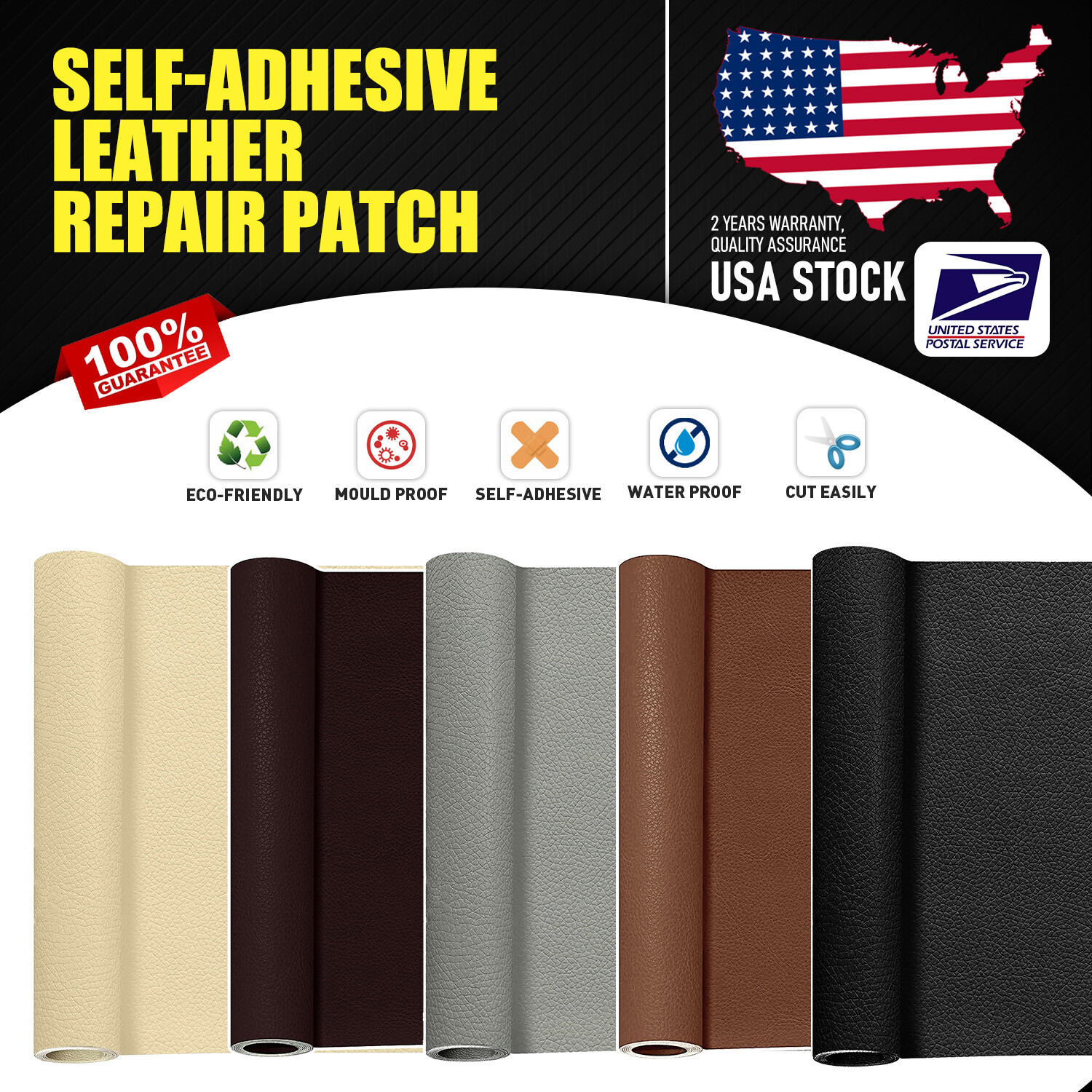 Anti-tear Leather Repair Patch DIY Kit - Rejuvenate Worn Furniture/Car Seats USA