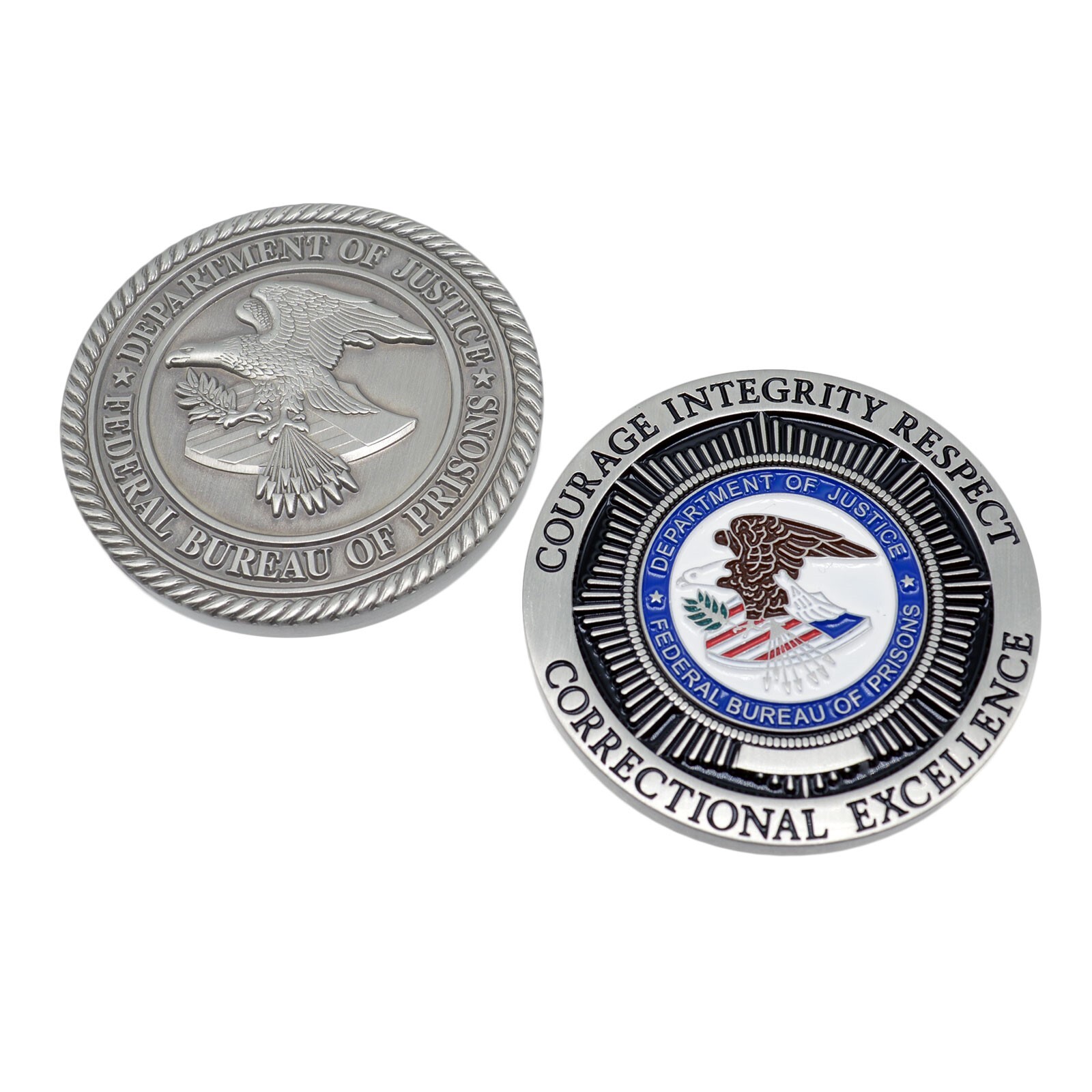 FBOP Federal Bureau of Prisons Challenge Coin New Badge DOJ Justice