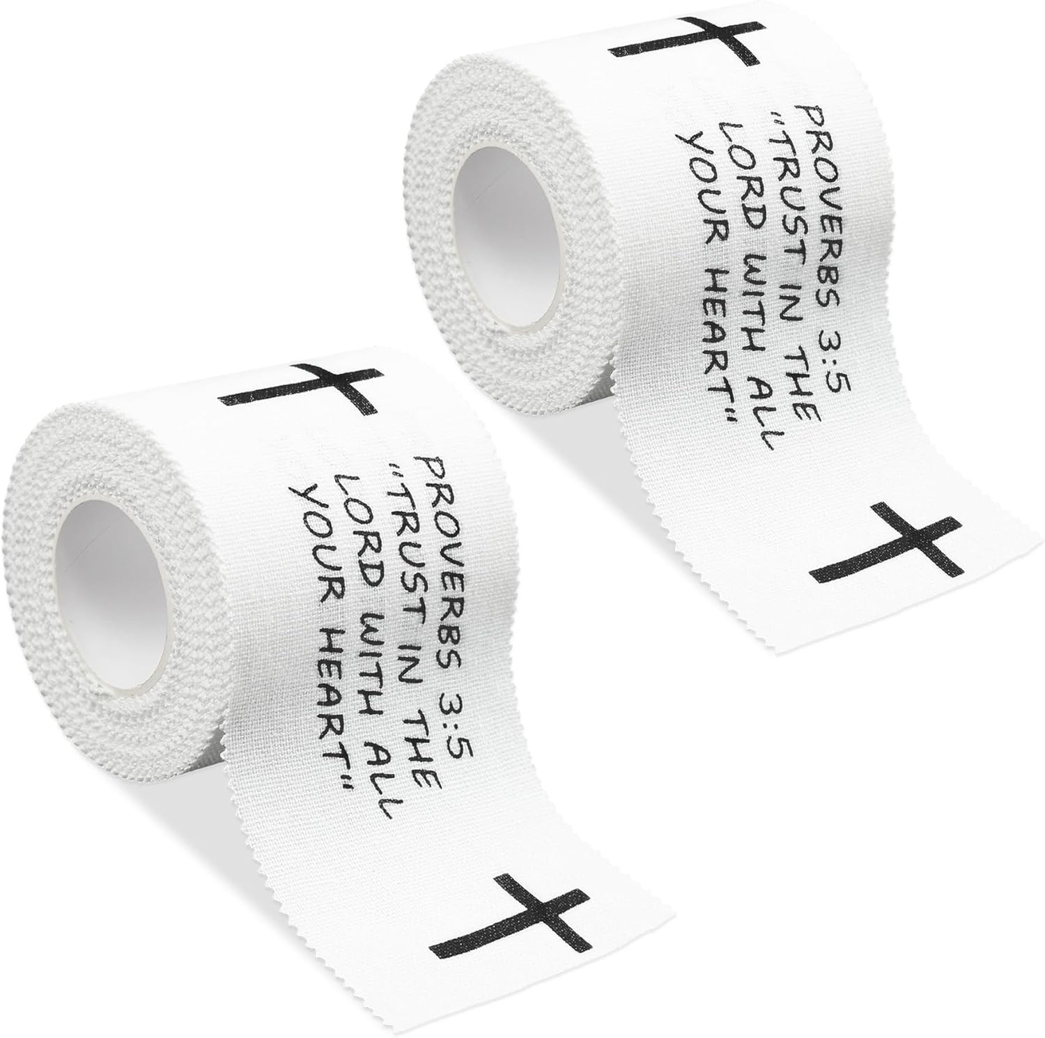 2Pcs Christian Athletic Tape 2IN X 23FT Cotton Zinc Oxied White Sports Tape for