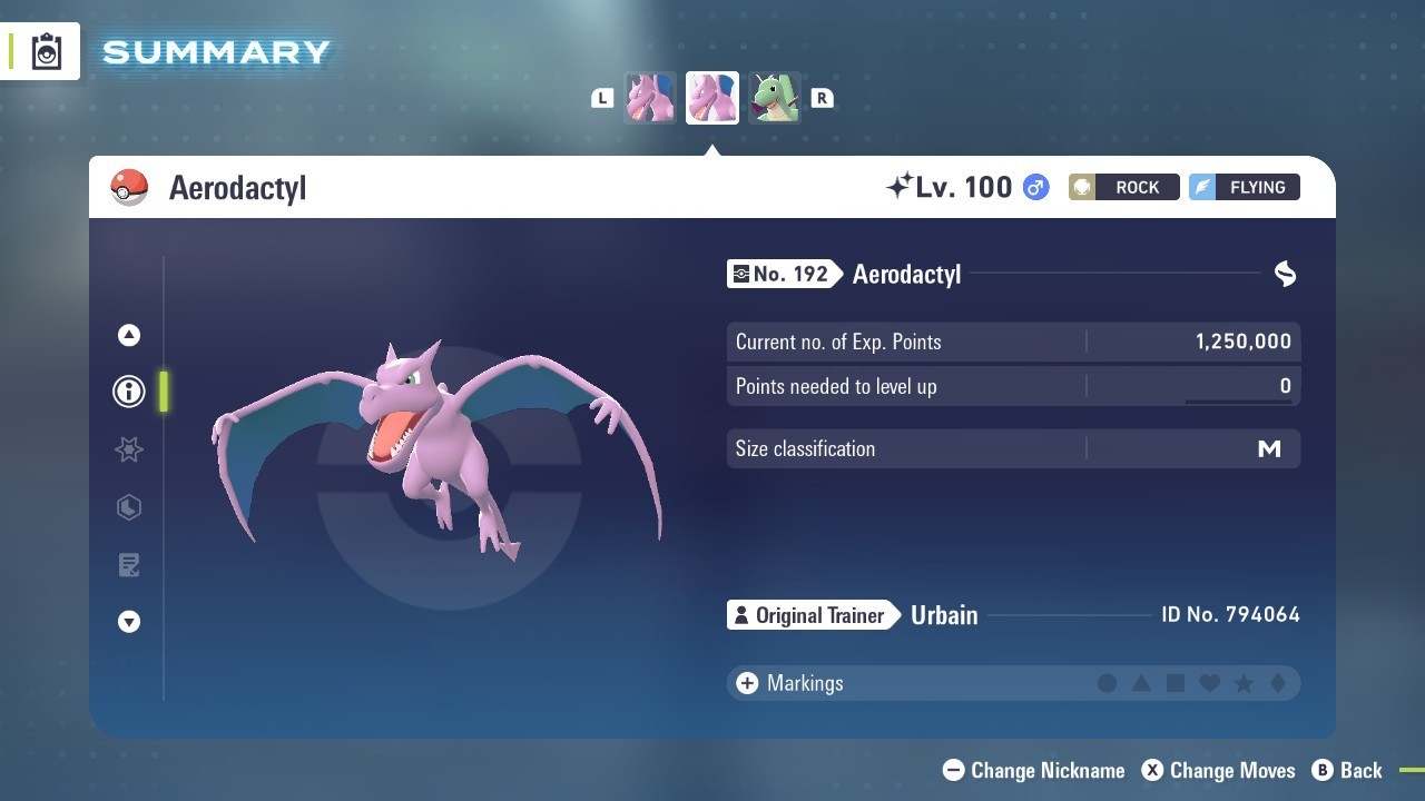 Aerodactyl Shiny 6IVs Battle Ready - Legends ZA