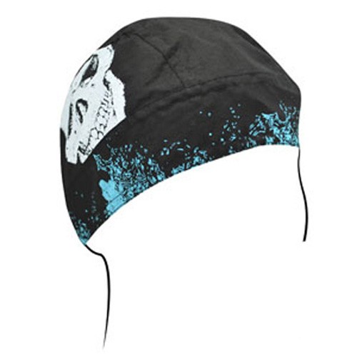 Zan Headgear Flydanna Headwrap , Gender: Mens/Unisex, Color: Blue, Skull, Size: