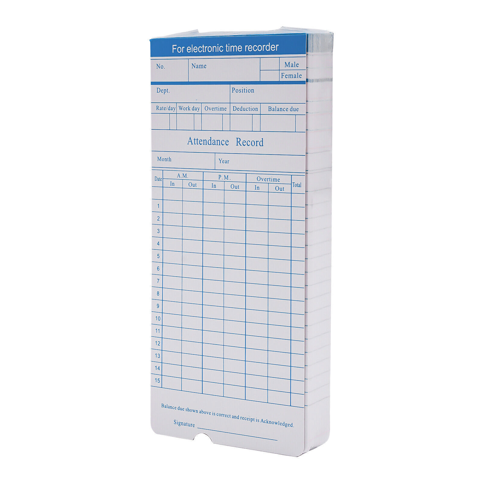 Employee Time Clock Card Machine Calculating Attendance Punch Built-in Music New