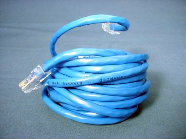 Leviton 52455-15B Blue Cat5 15ft Ethernet Cable Data Center Patch Cord Network