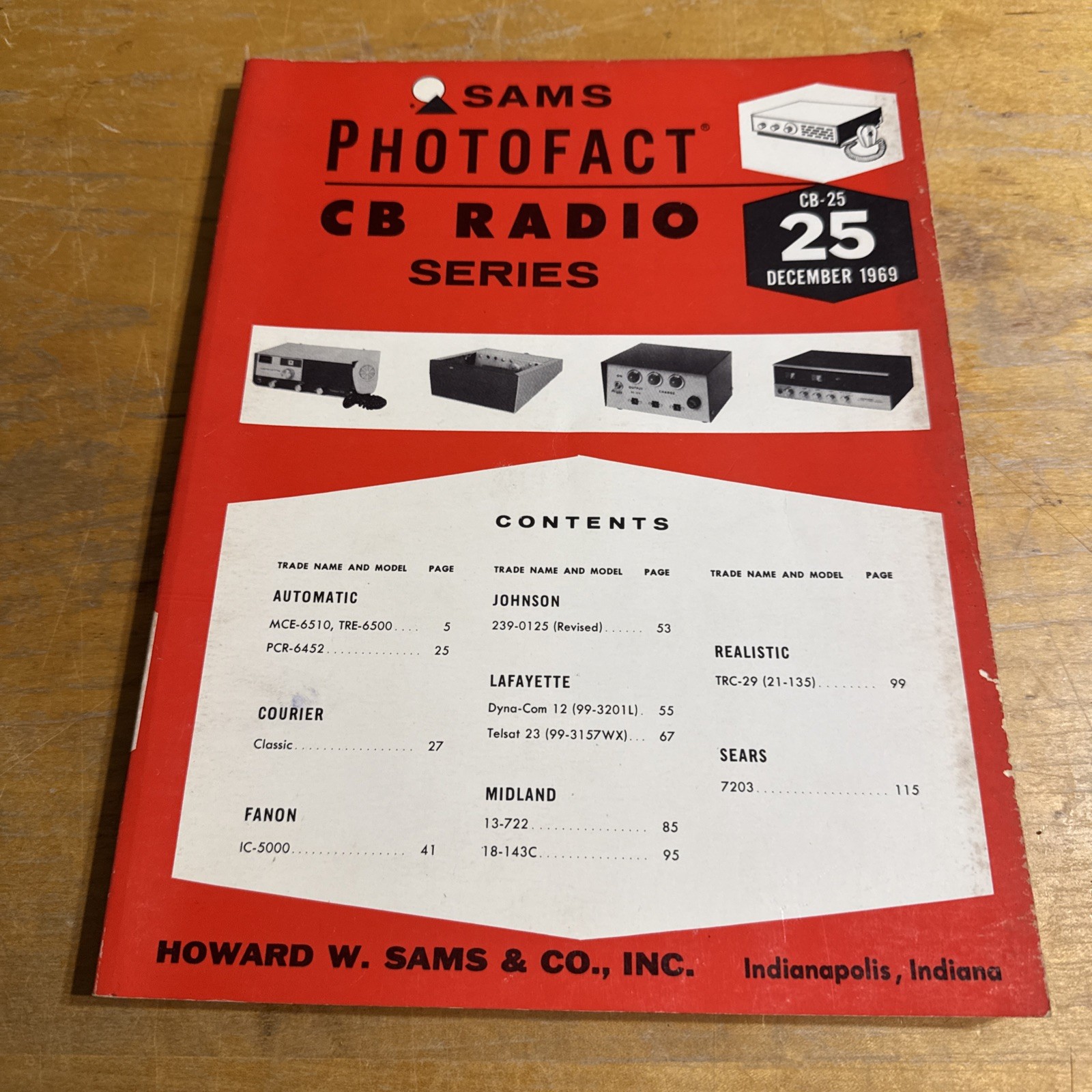 SAMS Photofact CB Radio Series Manual CB 25 December 1969