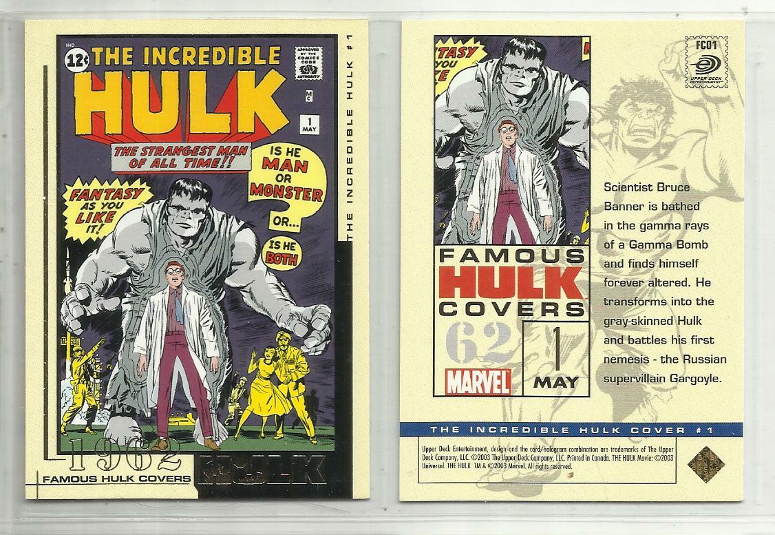 2003 The Incredible Hulk (Upper Deck) FAMOUS COVERS "Parallel Chase Card" #FC01