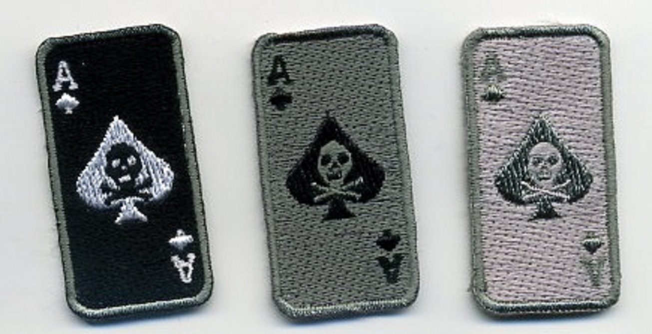 Syria-Iraq GREEN BERETS SFG SP OPS JTF SAS vêlkrö 2" 3-TAB: ACE DEATH SKULL-BONE