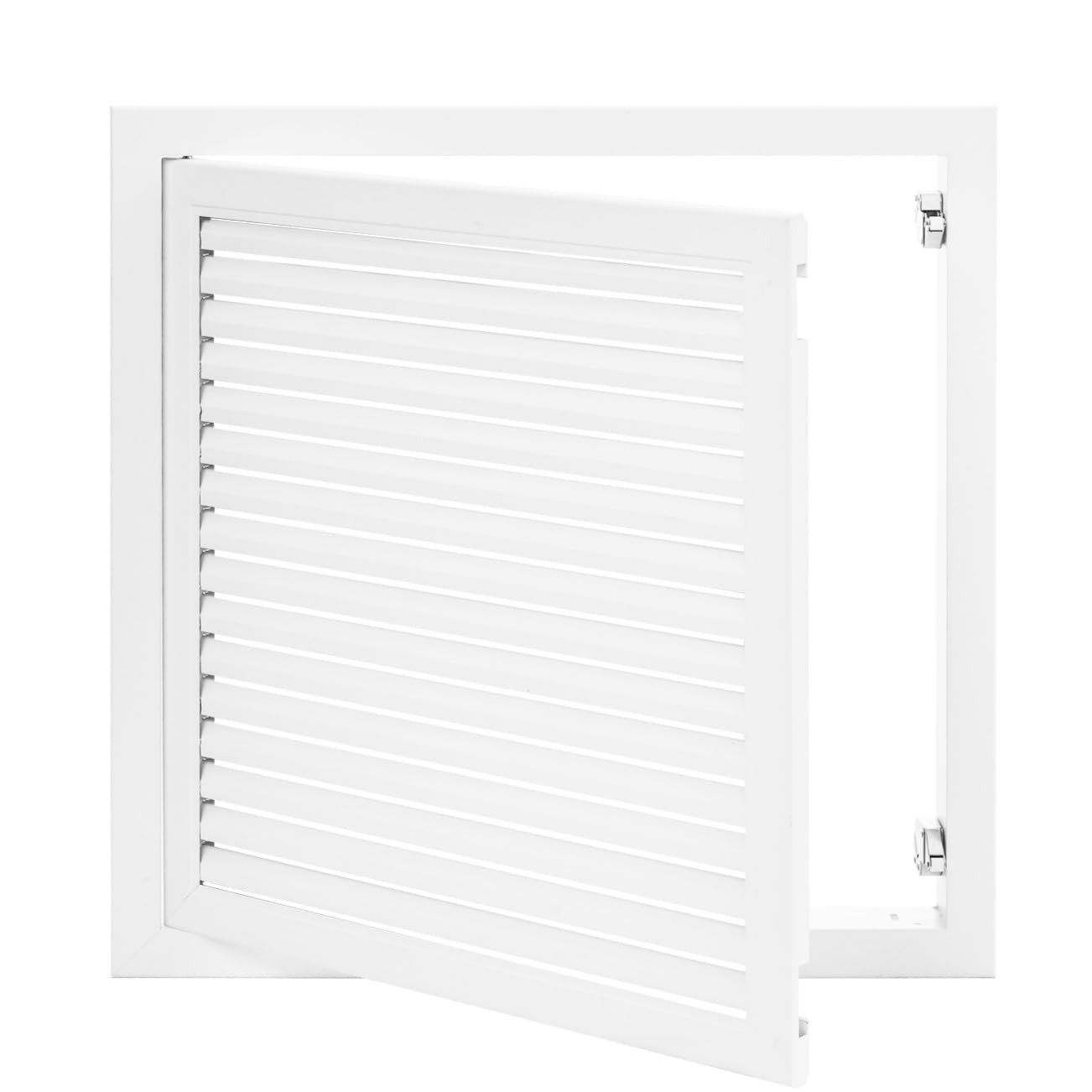 17.4 x 17.4 Louvered Access Panel with Push-Button Switch - Access Panel with...