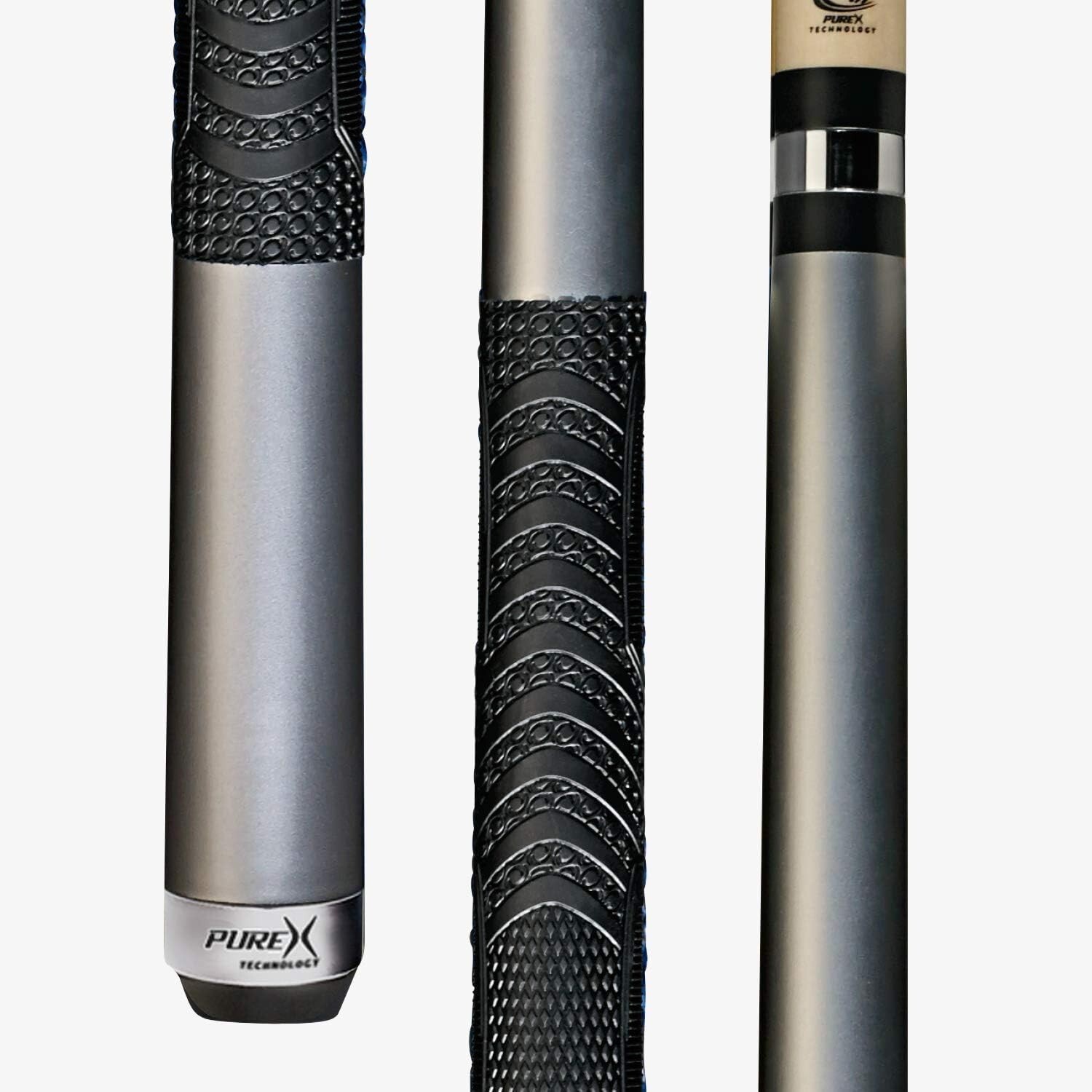 PureX HXTC14 Pool Cue – Orion Silver, Turbo-Loc Joint, Skinny LD Shaft 11.75mm