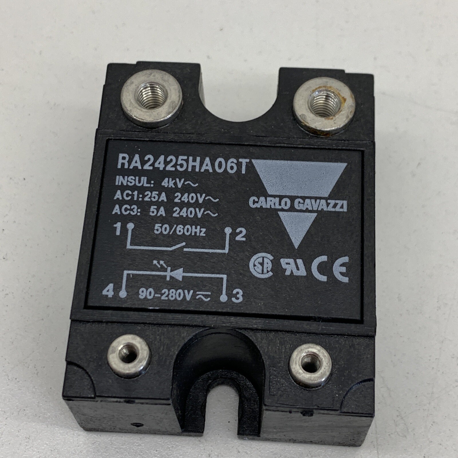 Carlo Gavazzi RA2425HA06T Solid State Relay *Missing Contact Screws*