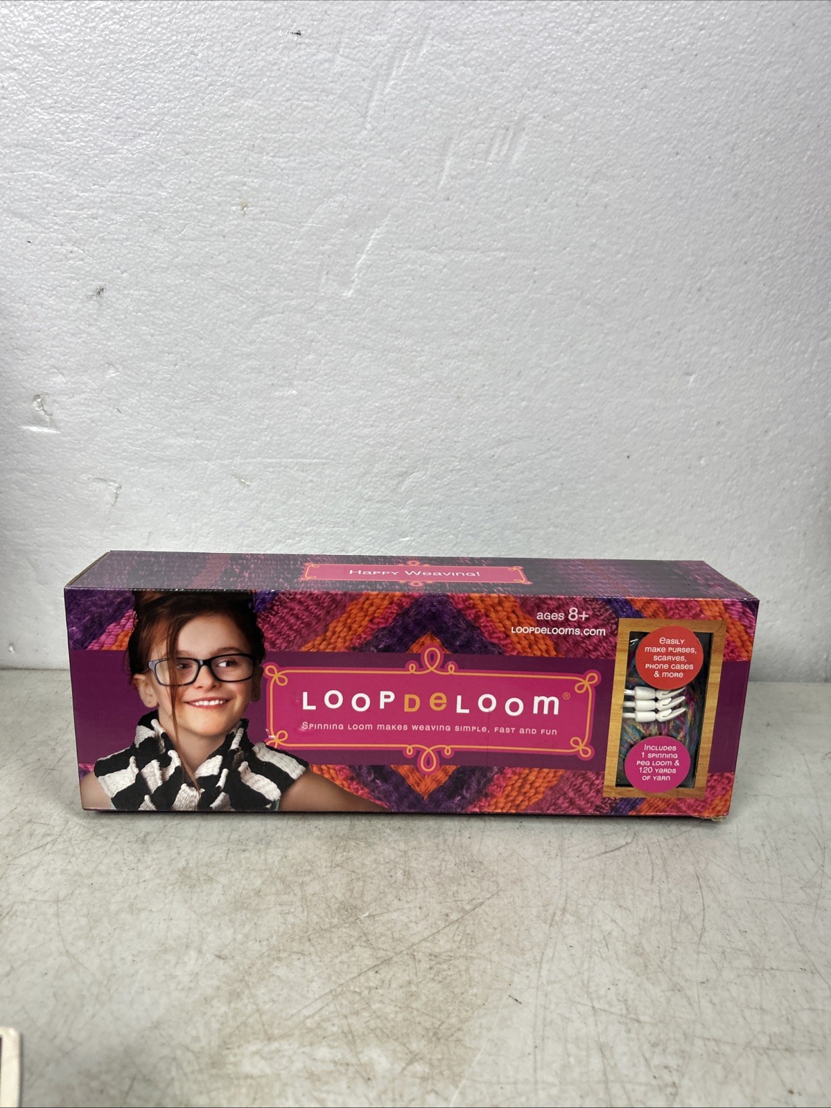 Loop De Loom Spinning Weaving Craft Kit New 8+ Includes Yarn