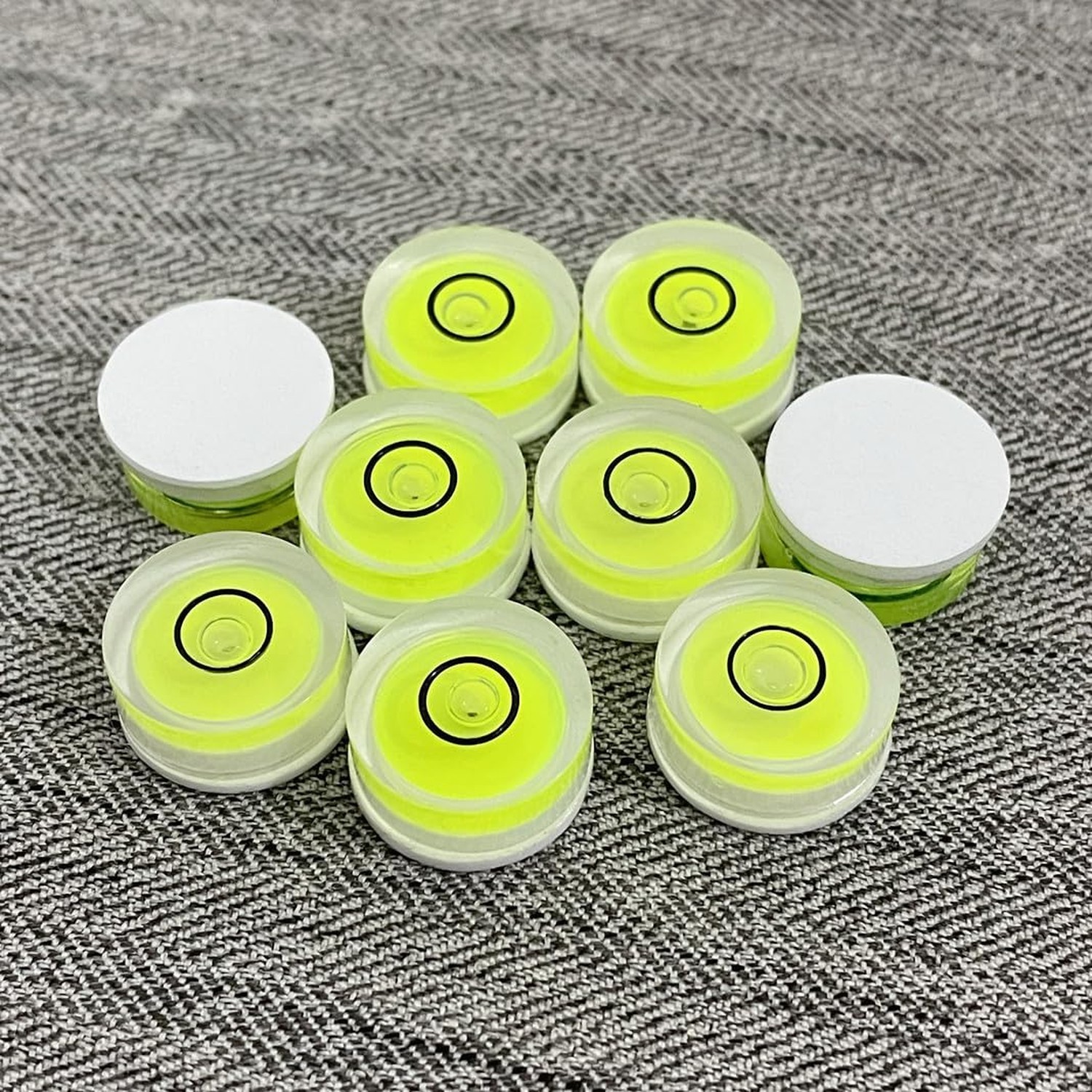5Pcs Small Circular Bubble Levels with Double Sided Adhesive Bottom Mini Litt...