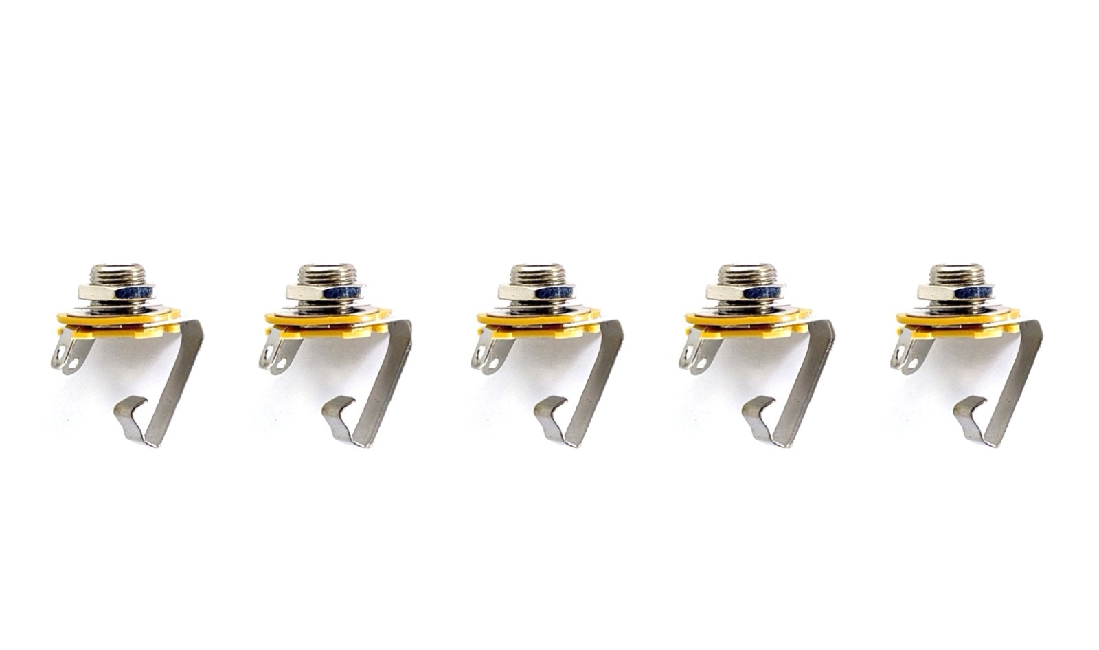 Instrument Guitar Audio Phone Phono Jack Mono 1/4 inch 5 pack Open Circuit
