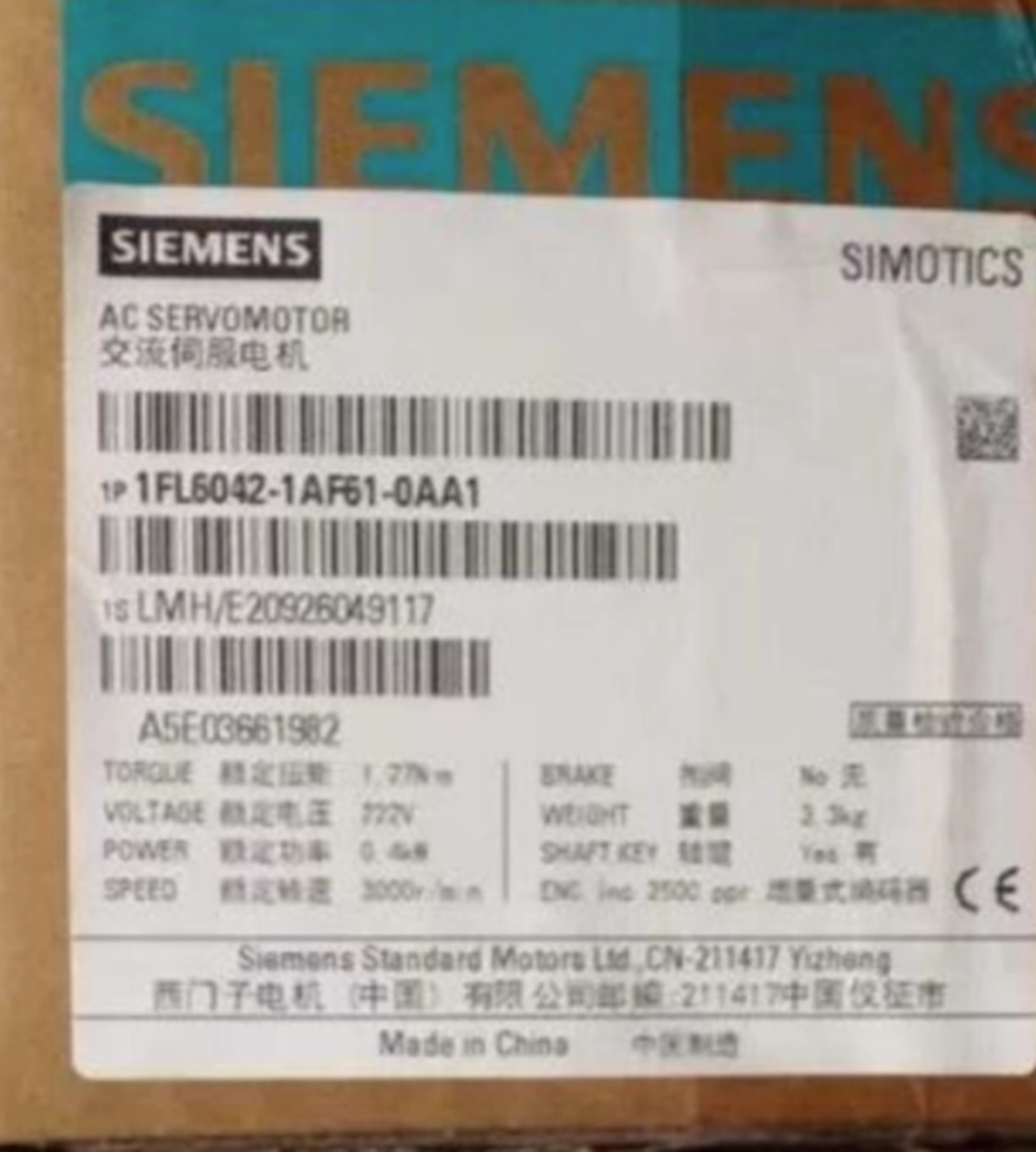 NEW Siemens 1FL6042-1AF61-0AA1 PLC 1FL60421AF610AA1