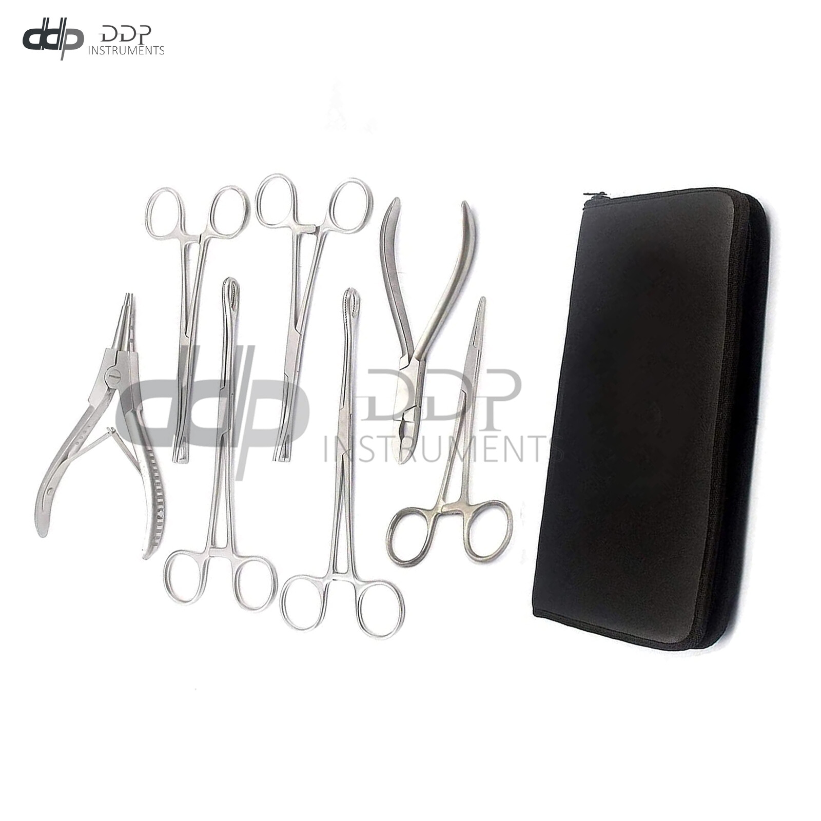 Lot of 8 Pieces Professional Body Piercing Tool Kit with/Case