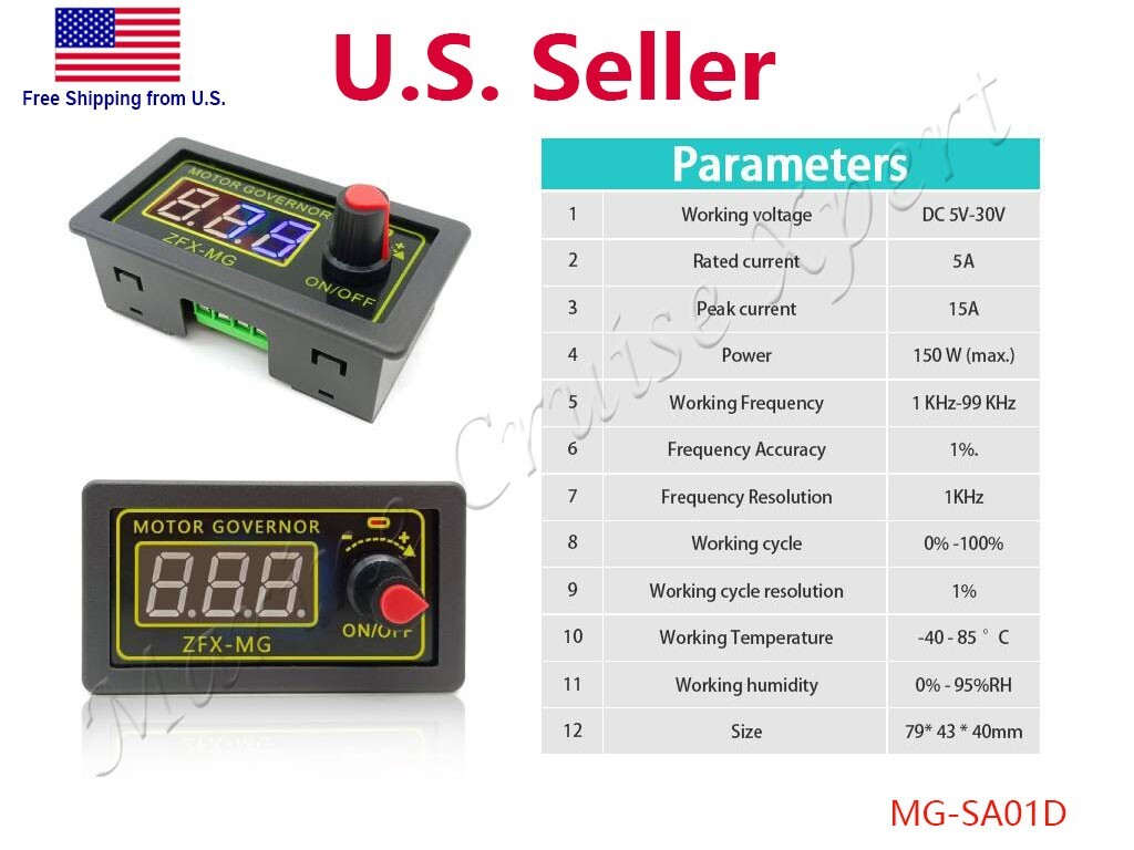 Variable Motor Speed Controller PWM DC 5V 12V 24V 150W PWM Signal Driver Module