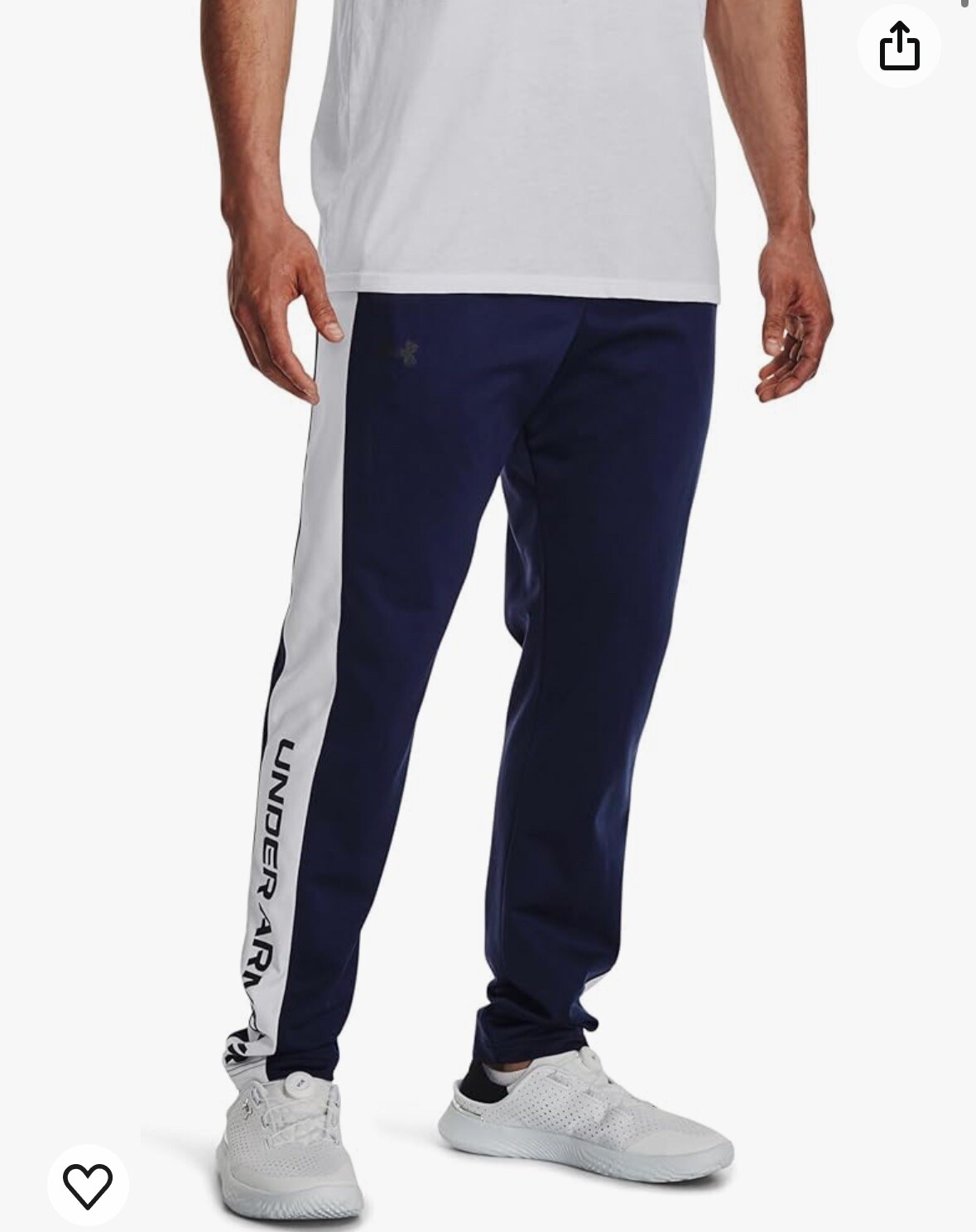 New Mens Under Armour sz 4XL Brawler Track Pants Midnight Navy Tapered Loose Fit