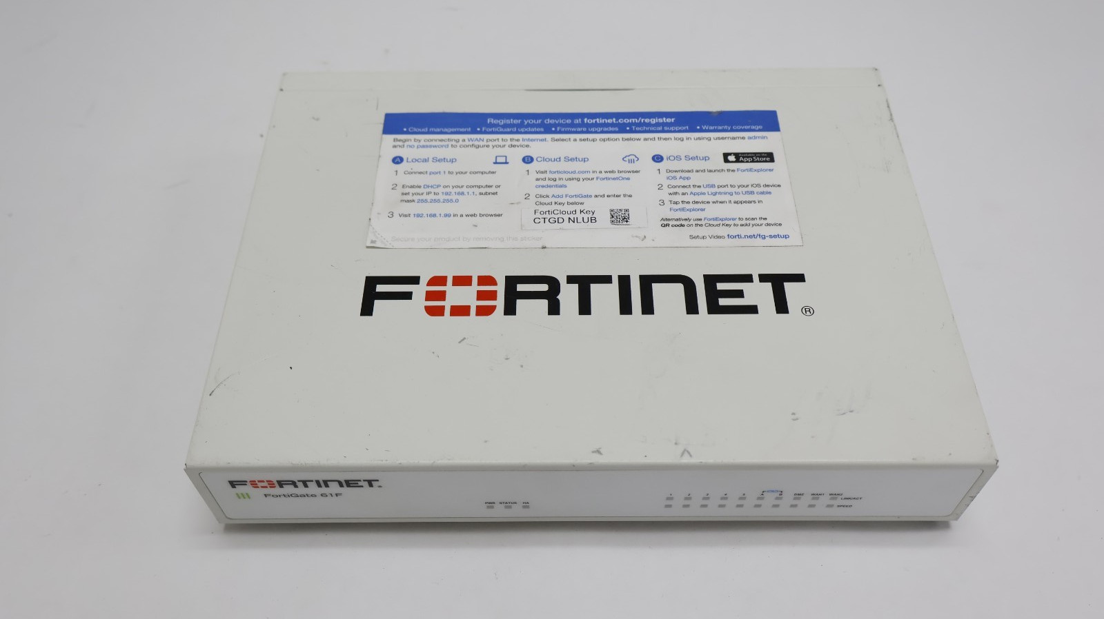 Fortinet FortiGate FG-61F Firewall Security Appliance - Used