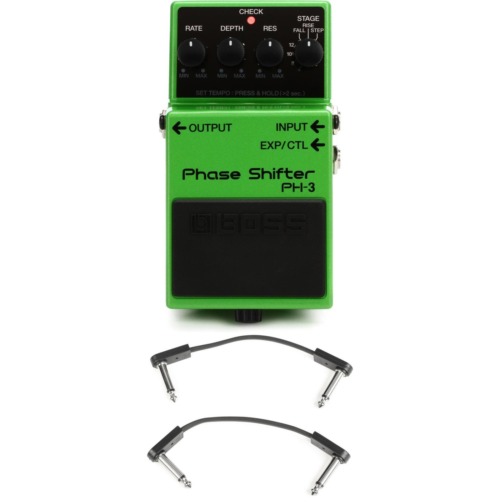 Boss PH-3 Phase Shifter Pedal with EBS Patch Cables