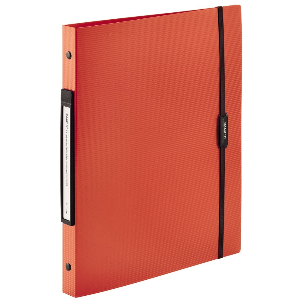 N75204 Orange File Clear Book A4 30 Holes Interchangeable 2 Type Pockets