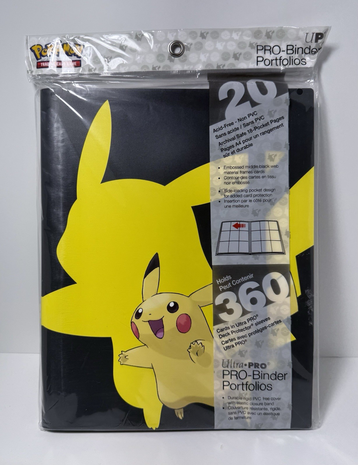 Pokémon Pikachu Ultra PRO-Binder Portfolio 20- 18 Pocket Pages Holds 360