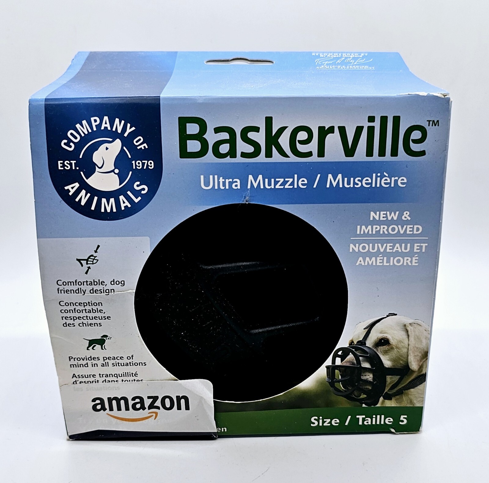 NEW OPEN BOX Company Of Animals Baskerville Ultra Muzzle for Dogs Size 5 - Black