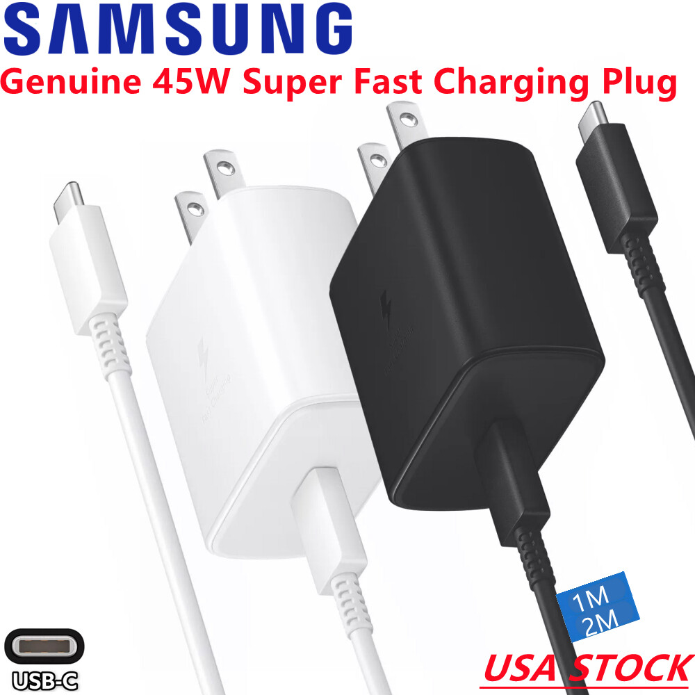 Original Samsung 45W Super Fast Charger Adapter Galaxy Note 20 S24 S24+ S23Ultra