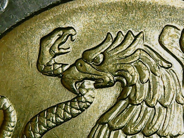 Die chip error in $1 one Pesos Coin Mexico 2022 - error en un $1 peso 2022