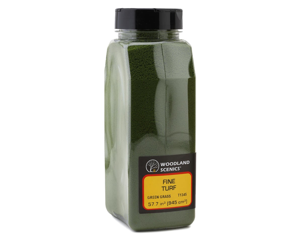 Woodland Scenics Fine Turf Shaker, Green Grass/50 cu. in. [WOOT1345]