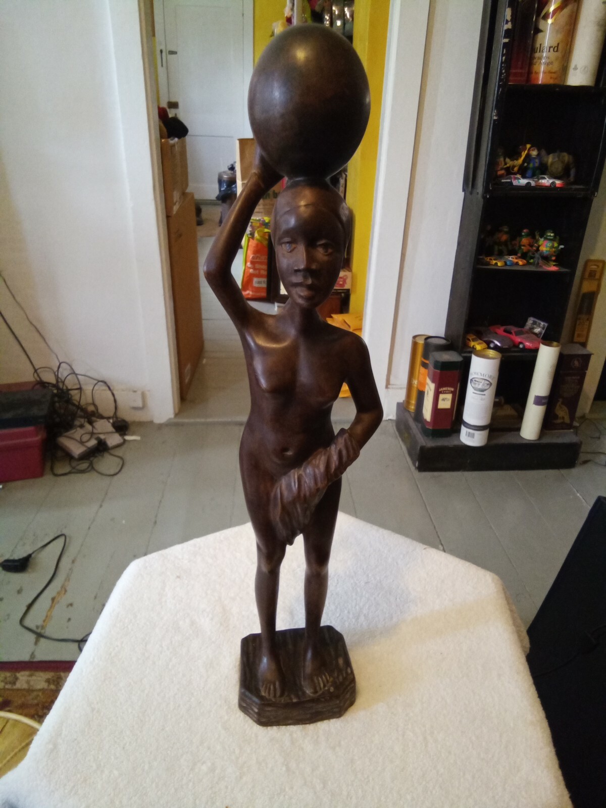 Handcrafted Native Woman From Hati Pre-owned 19" Tall