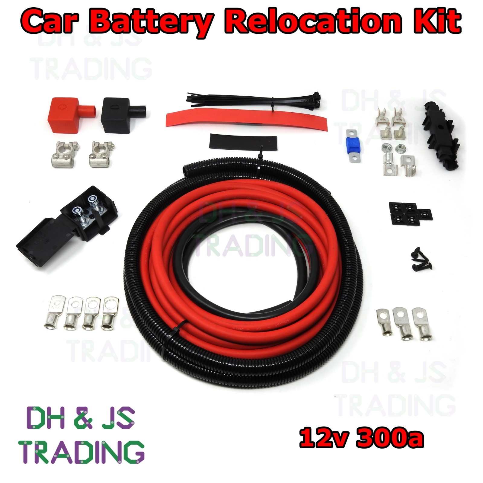 5M Car Battery Relocation Kit 300A 12V Track Race Boot Conversion Cable Set