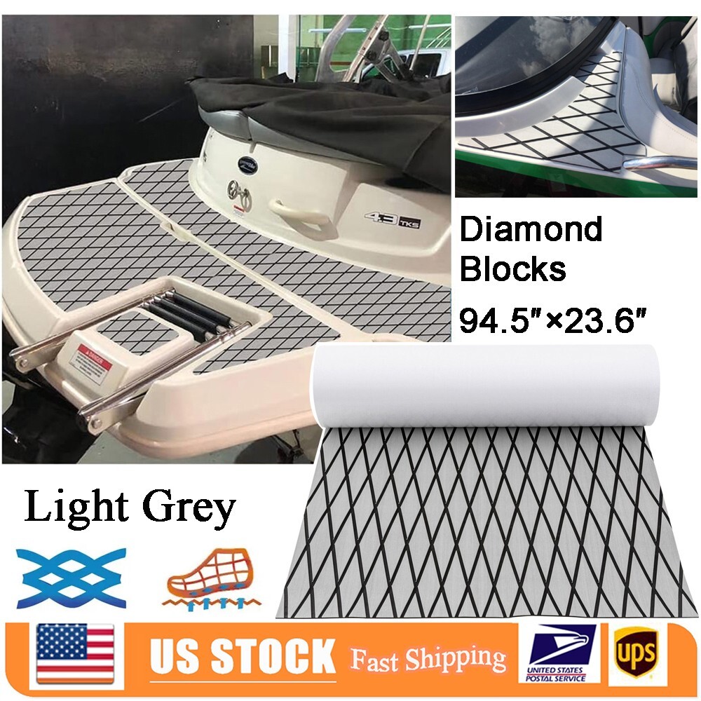 Gray Diamond EVA Foam Boat Flooring Sheet Marine Faux Teak Decking DIY Helm Pad