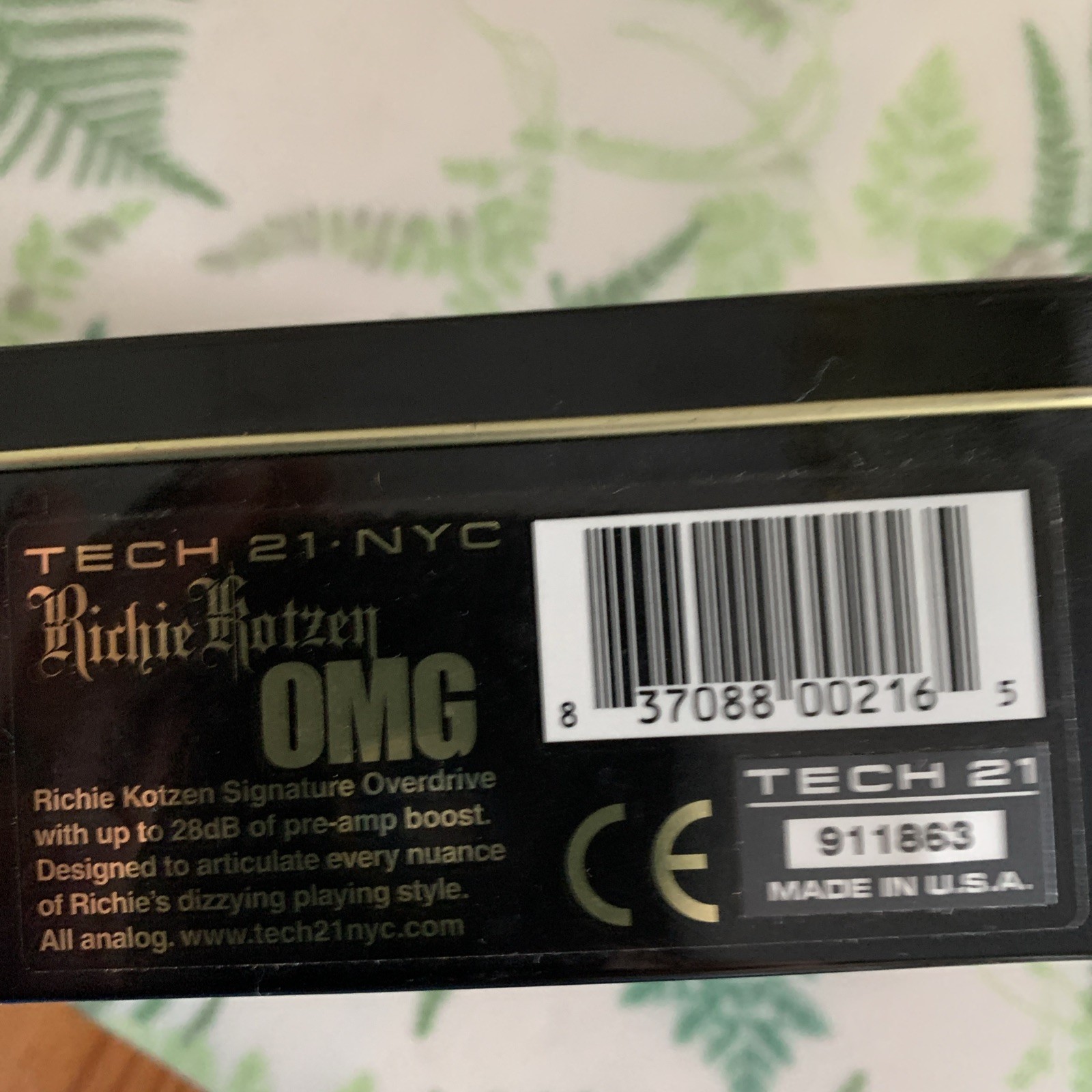 Tech 21 Ritchie Kotzen OMG Distortion Pedal