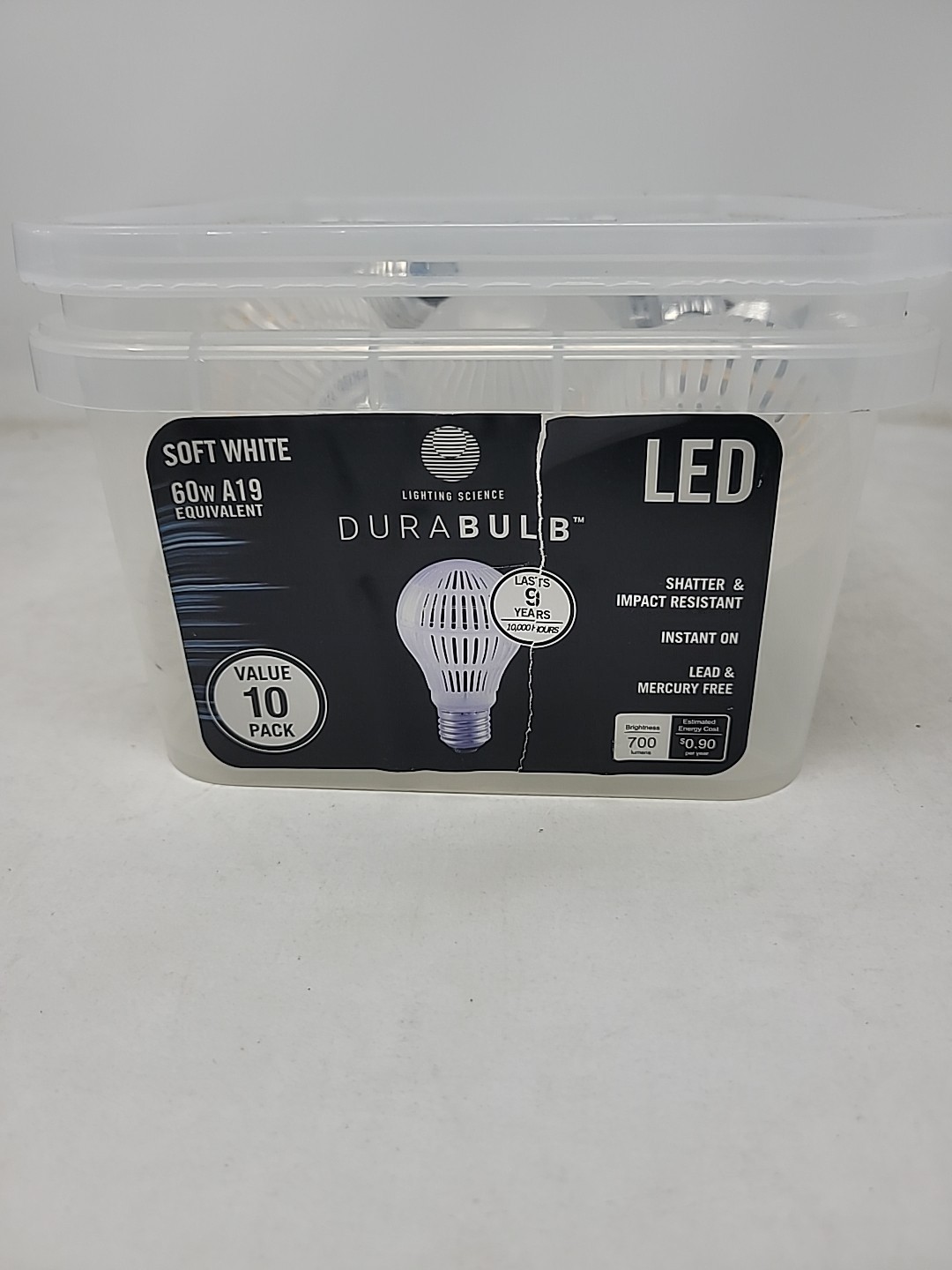 Lightbulb Shatter & Impact Resistant Durabulb Lighting Science 10 Pack