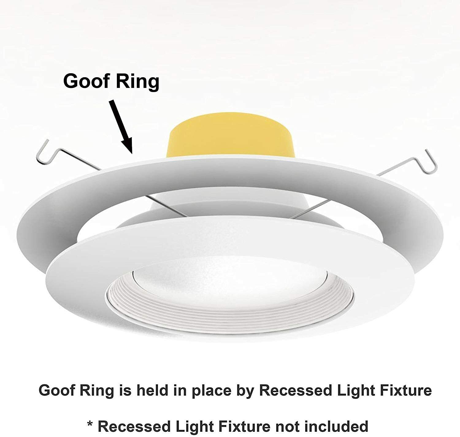 10 Pack White Plastic Trim Ring for 8" Inch