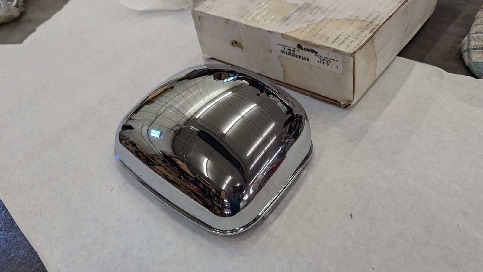 TL28727 Freightliner Mirror Back Cover LH Chrome 28727