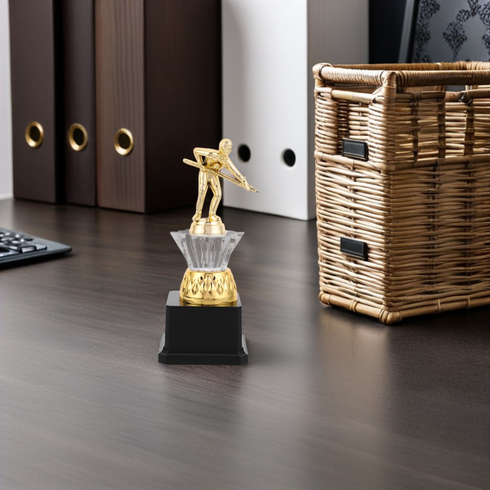 Pool Table Trophy Billiards Award Cup Player Statue
