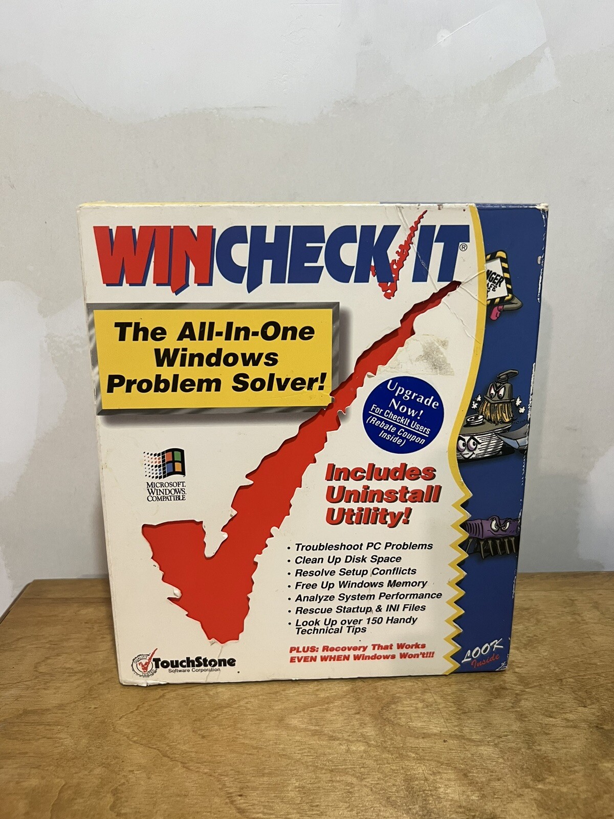 WIN CHECK IT SOFTWARE 3.5” Floppy Disks Big Box Windows 3.1 Complete