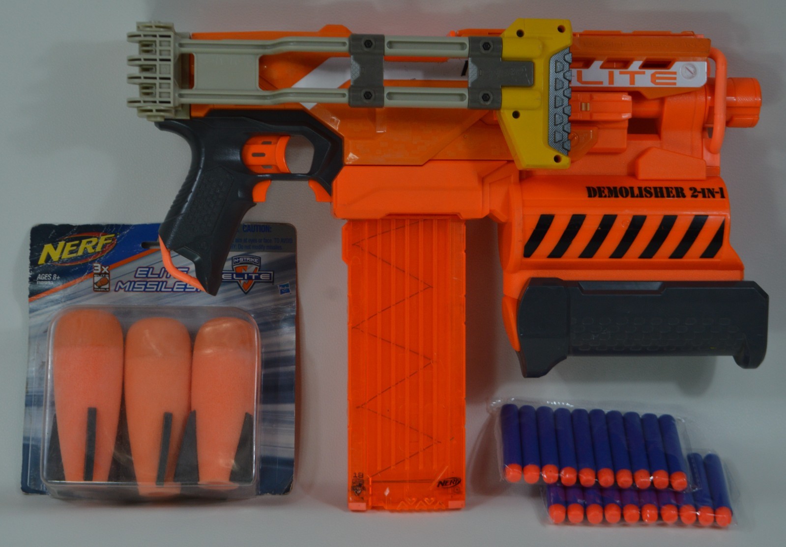 Nerf Demolisher 2 in 1 w/ New foam Missiles, Darts Discontinued RARE