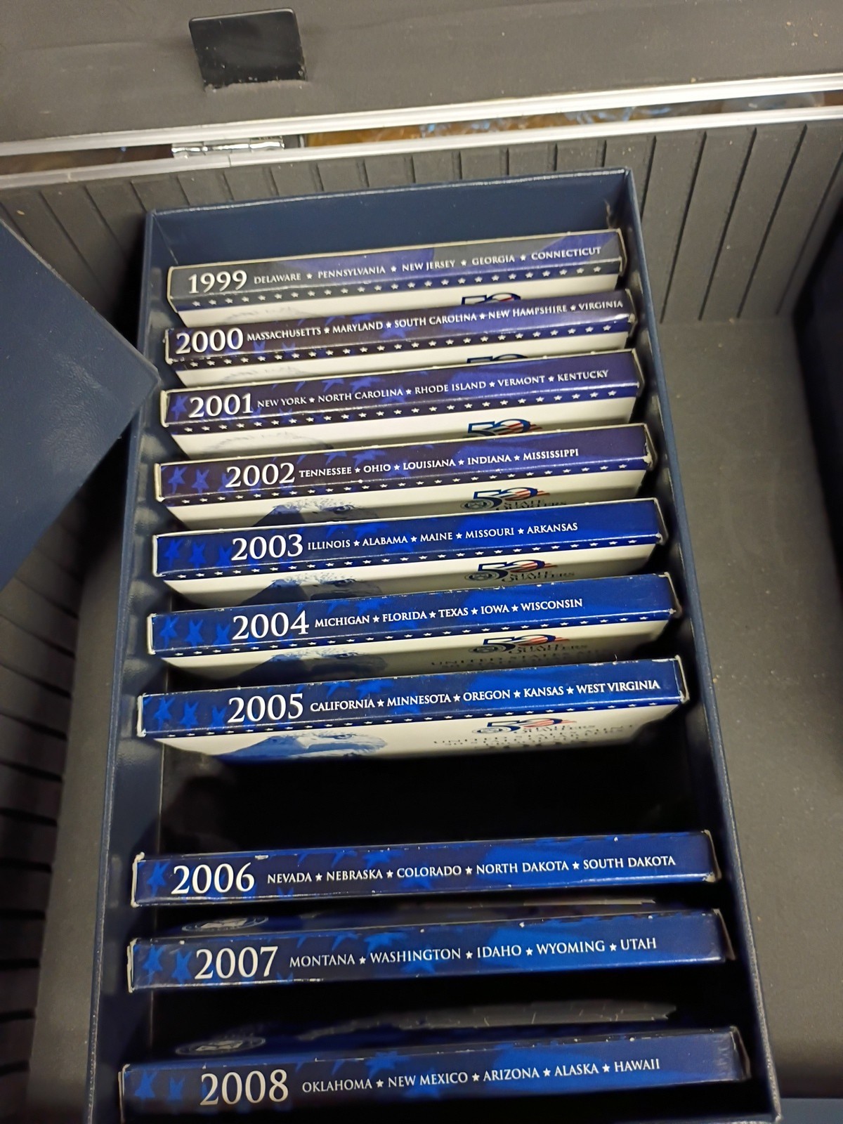 1999-2008  Proof QUARTER SETS S Mint Lot ea.W/COA's & Boxs + US Mint 10 lens Box