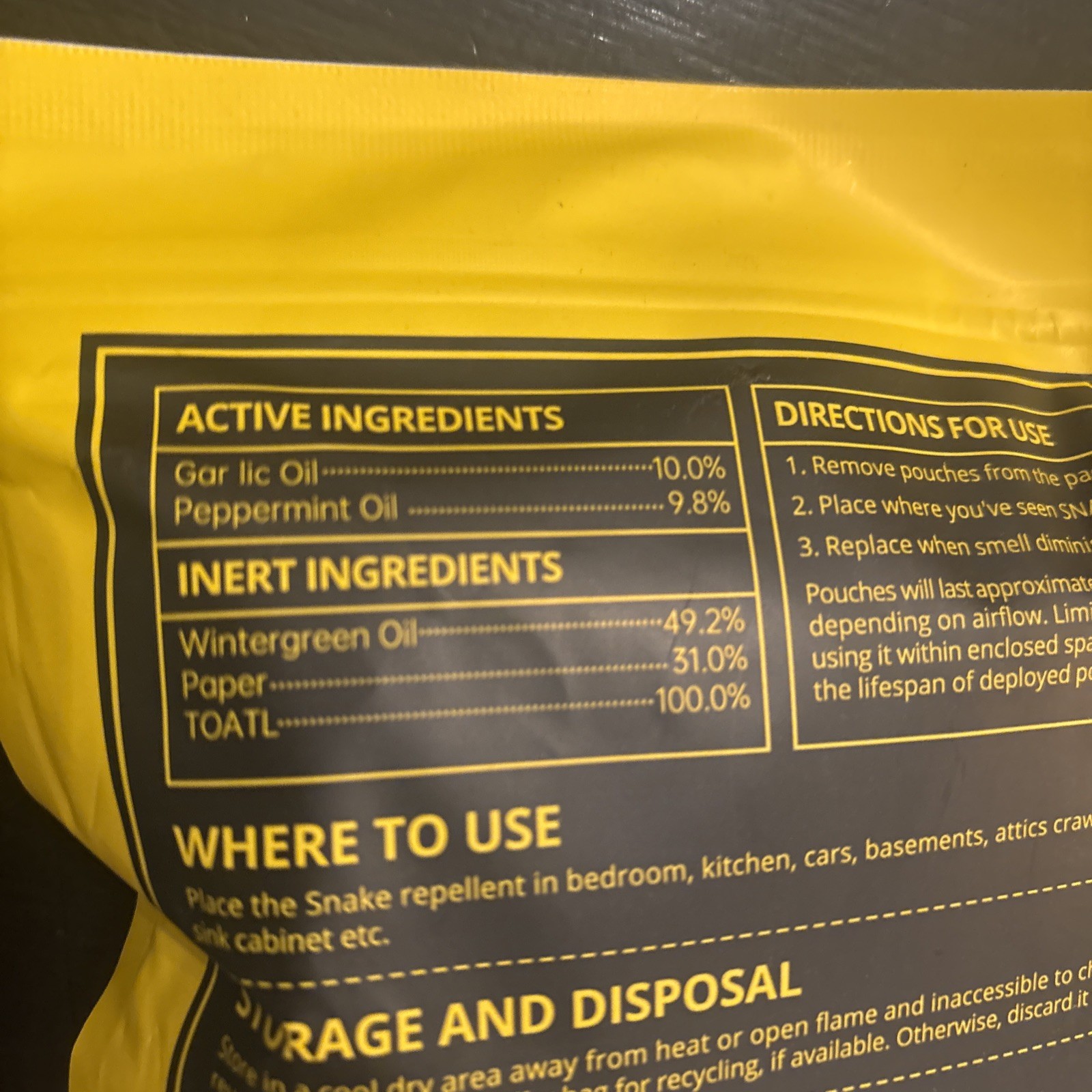 Snake repellent