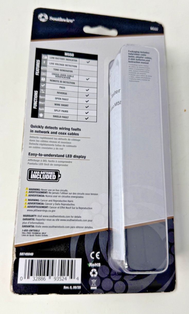 Southwire M550 Professional Data & Video Cable Tester