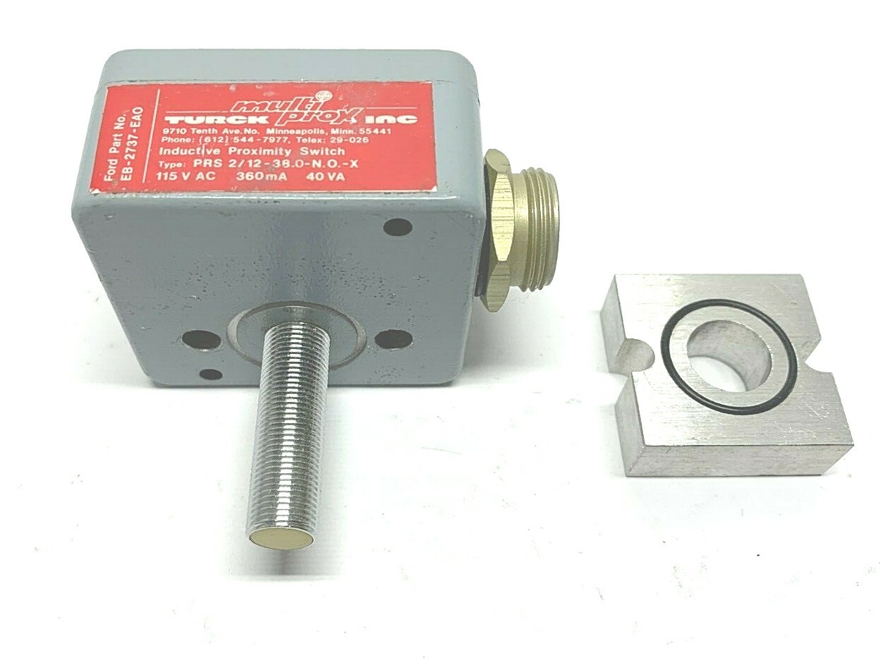 NEW TURCK PRS 2/12-38.0-N.O.-X MULTIPROX PROXIMITY SENSOR, 115VAC 360MA 40VA